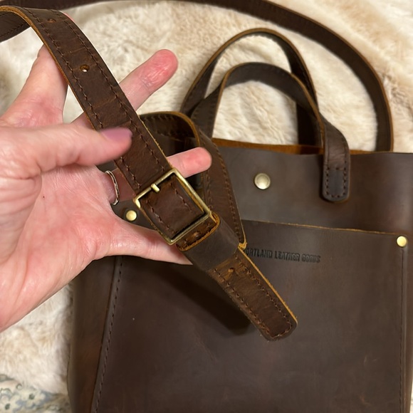 Make a reasonable offer Portland Leather Company mini crossbody tote in Canyon. - Picture 2 of 12